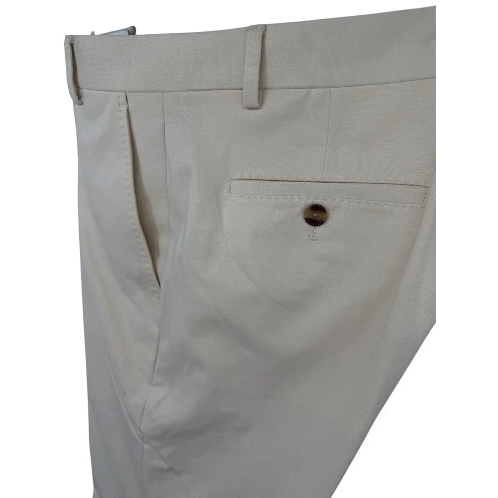 Murano Alex Slim Fit Dress Pants 32x32 Stone Stretch Flat‎ Front Performance NWT